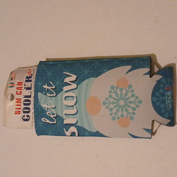 Let it snow Slim Can Cooler NWT Made in USA fits 12 oz - Picture 4 of 5